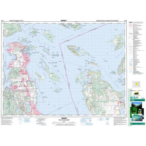 Sidney - 92 B/11 - British Columbia Map