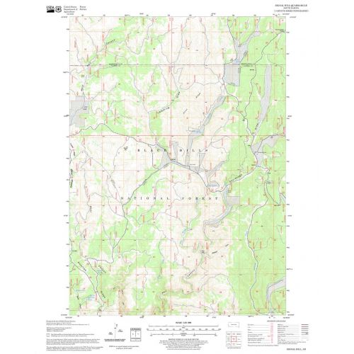 Signal Hill Quadrangle Map, South Dakota Map
