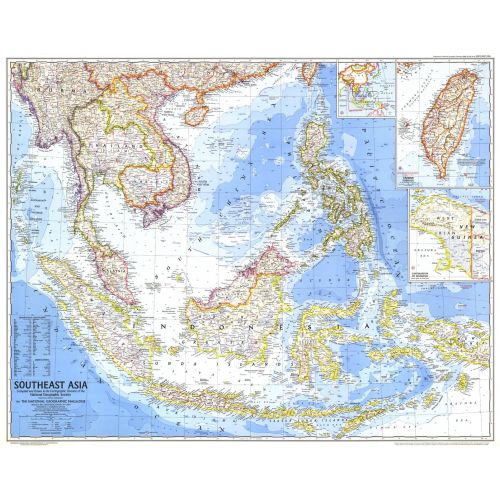 Southeast Asia Published 1968 Map