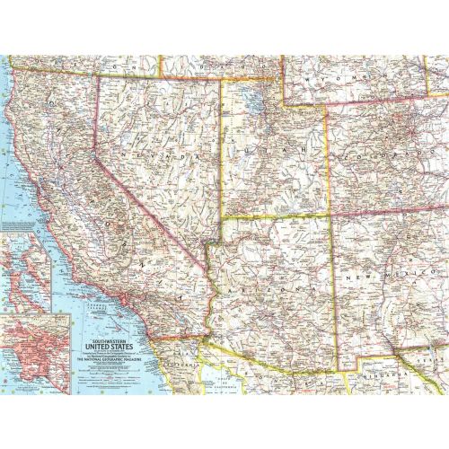 Southwestern United States Published 1959 Map