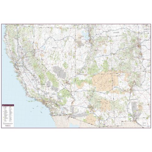Southwestern United States Wall Map
