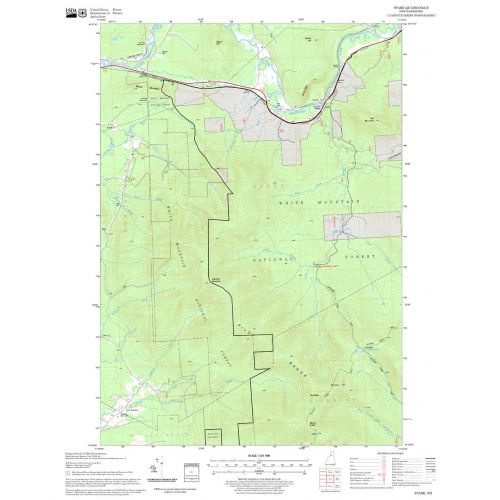 Stark Quadrangle Map, New Hampshire-Vermont Map