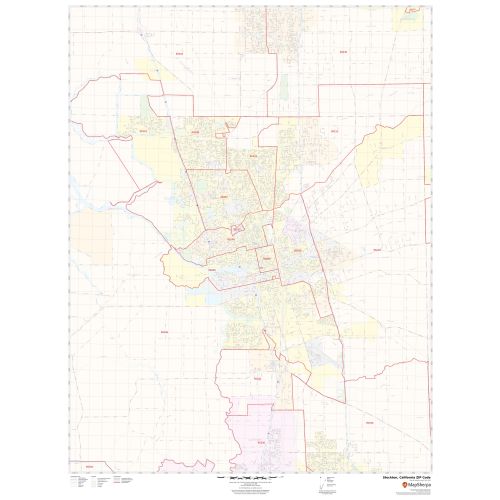 Stockton ZIP Code Map, California