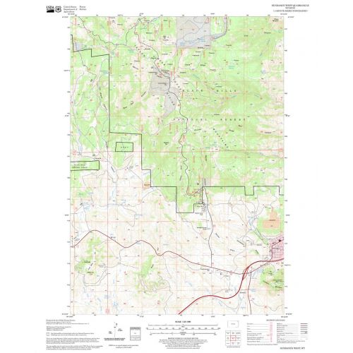Sundance West Quadrangle Map, South Dakota Map