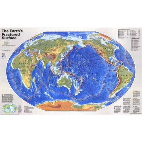The Earths Fractured Surface Published 1995 Map