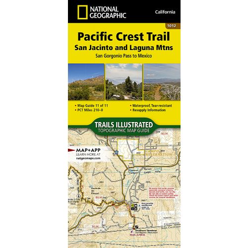 Pacific Crest Trail: San Jacinto and Laguna Mountains Map [San Gorgonio Pass to Mexico]