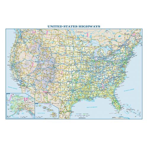 Usa Interstate Highways Wall Map