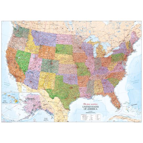 Usa Wall Map State Map With Relief
