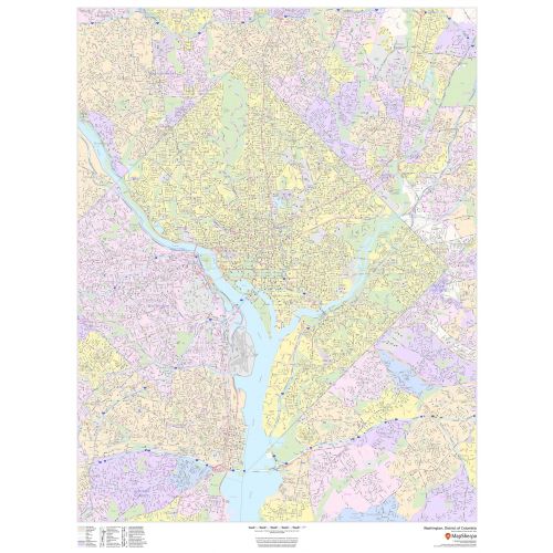 Washington District Of Columbia Portrait Map