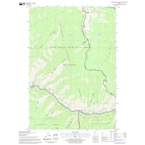Waugh Mountain Quadrangle Map, Idaho Map