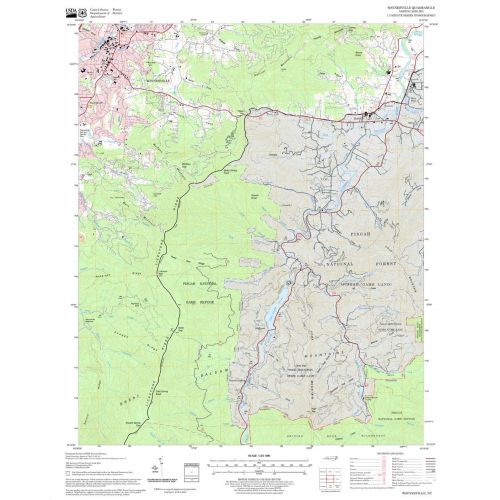 Waynesville Quadrangle Map, North Carolina Map