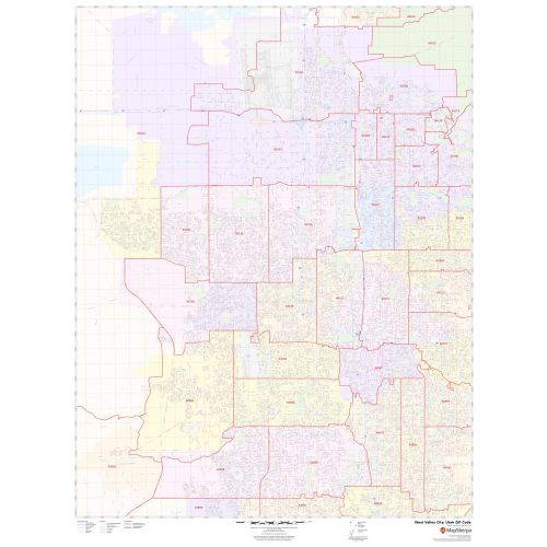 West Valley City ZIP Code Map, Utah