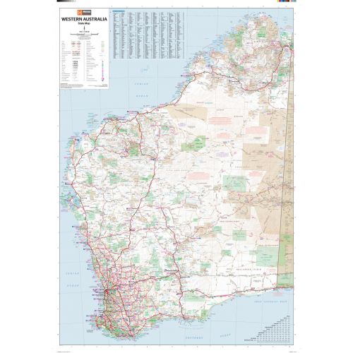 Western Australia State Wall Map 2
