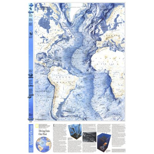 World Ocean Floors Atlantic Ocean Published 1990 Map
