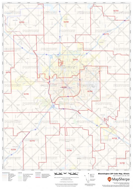 Bloomington ZIP Code Map