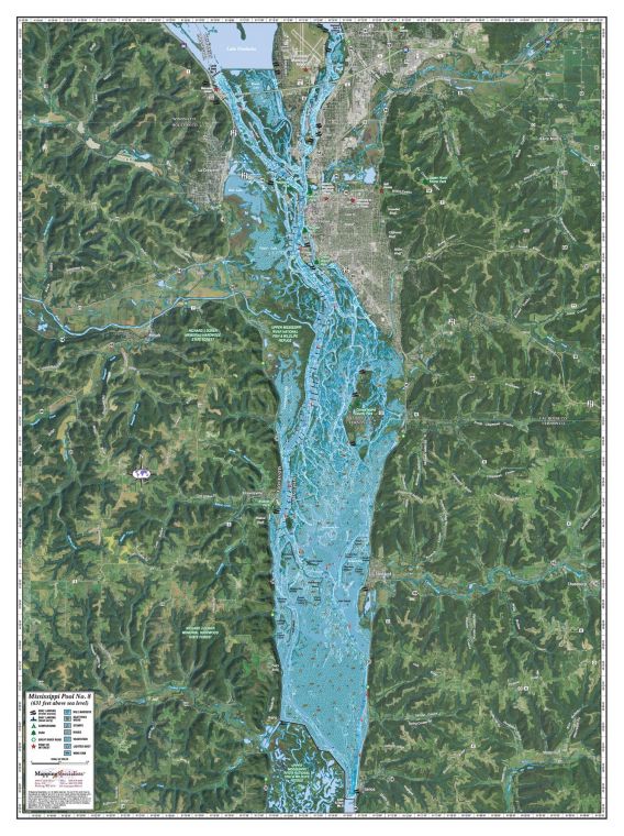 Mississippi River Pool 8 Map