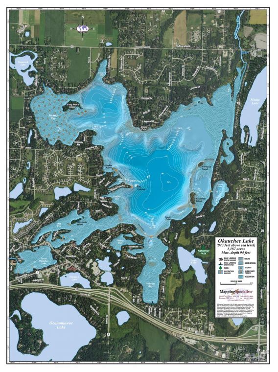 Okauchee Lake Map