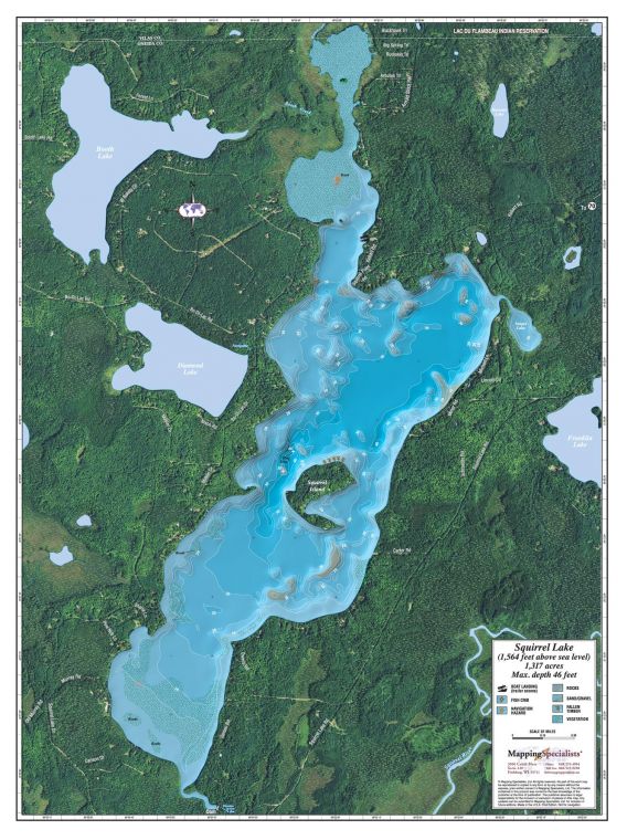 Squirrel Lake Map