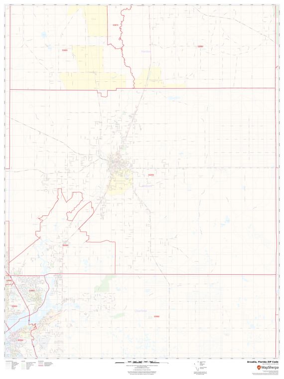 Arcadia ZIP Code Map, Florida