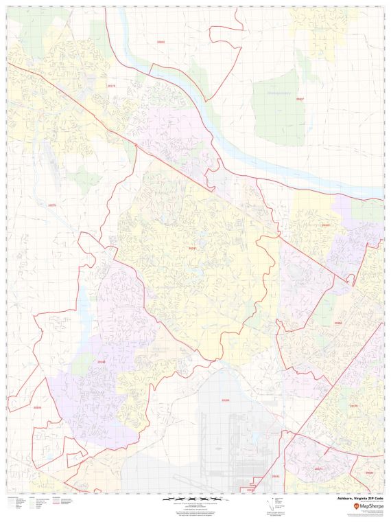 Ashburn ZIP Code Map