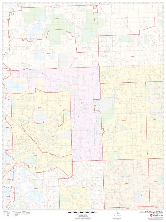 Auburn Hills ZIP Code Map