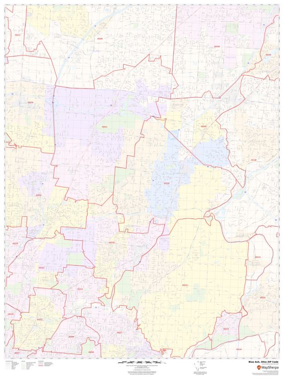 Blue Ash ZIP Codes Map