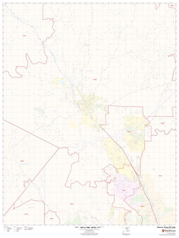 Boerne ZIP Code Map