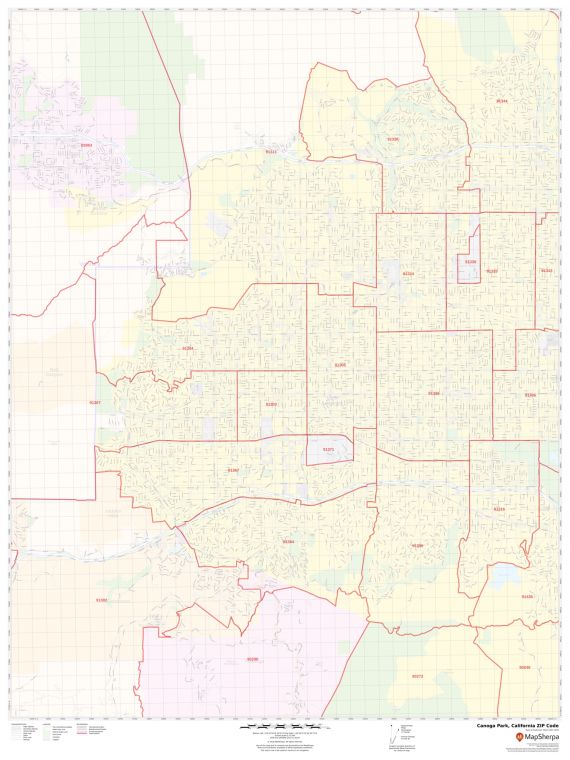 Canoga Park ZIP Code Map