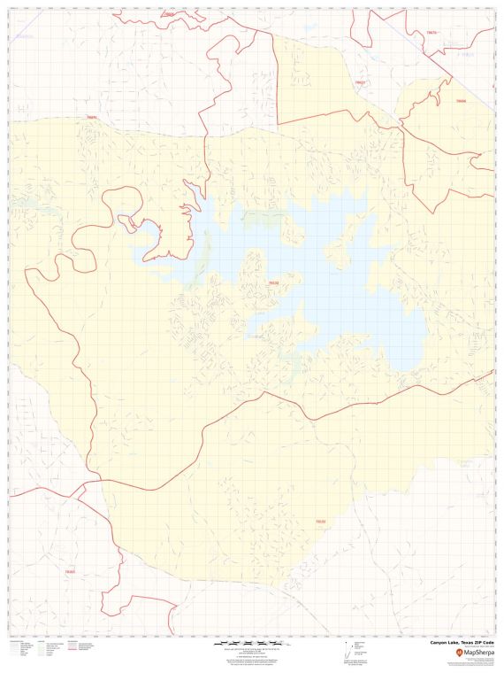 Canyon Lake ZIP Code Map