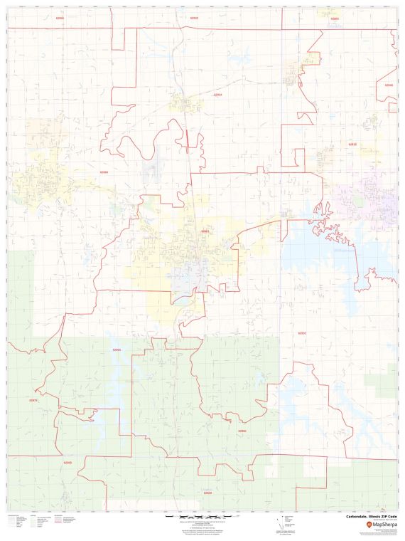 Carbondale ZIP Code Map