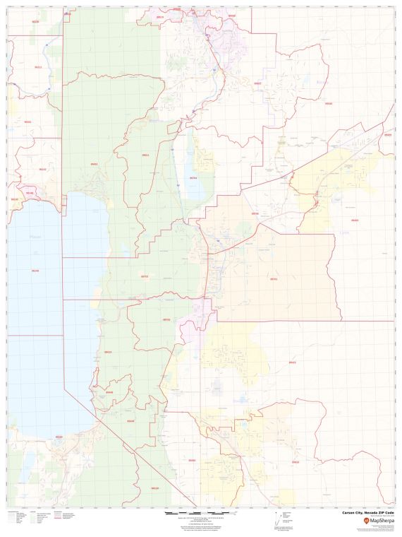 Carson City ZIP Code Map