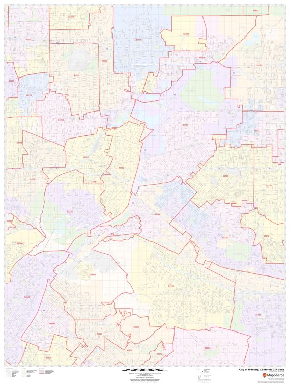 City of Industry ZIP Code Map