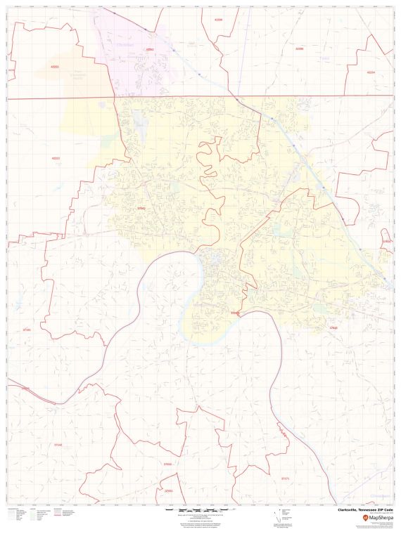 Clarksville ZIP Code Map