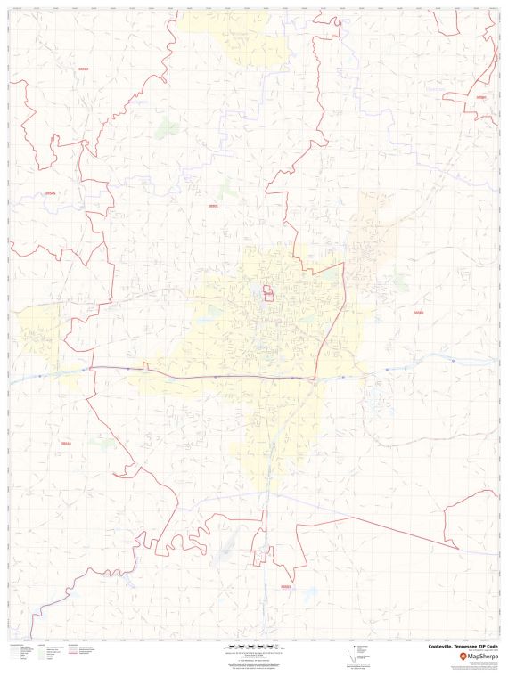 Cookeville ZIP Code Map