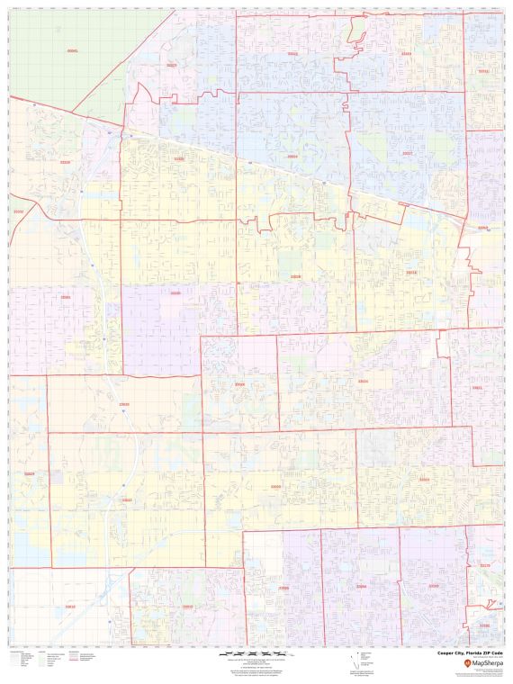 Cooper City ZIP Code Map