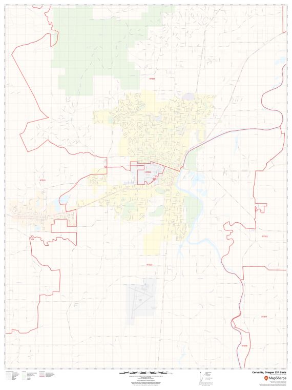 Corvallis ZIP Code Map