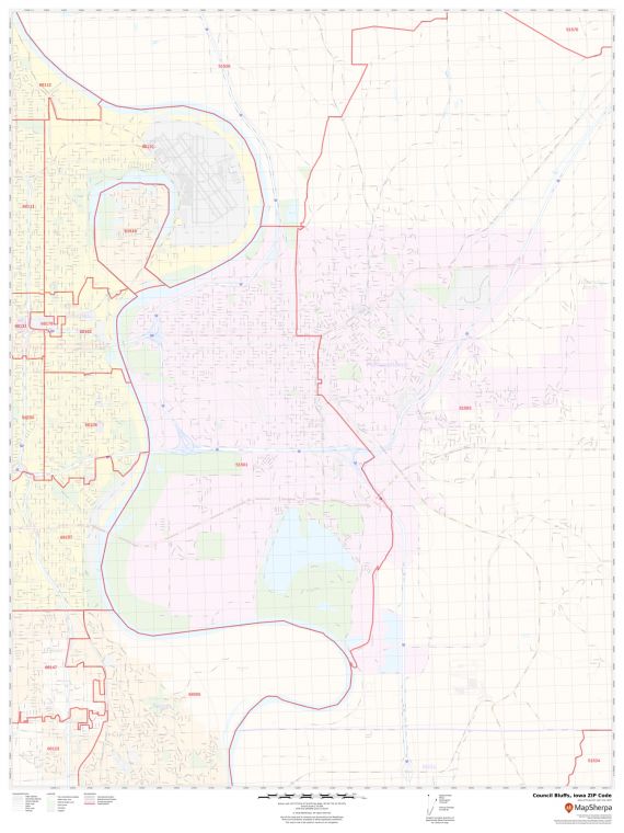 Council Bluffs ZIP Code Map