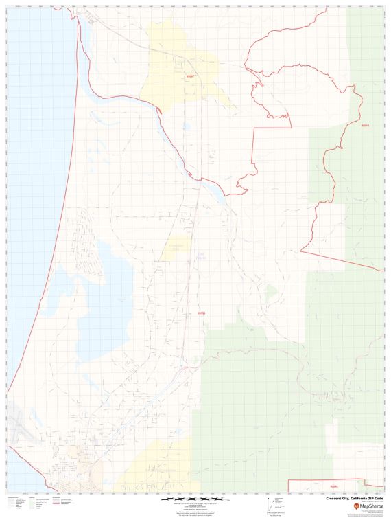 Crescent City ZIP Code Map