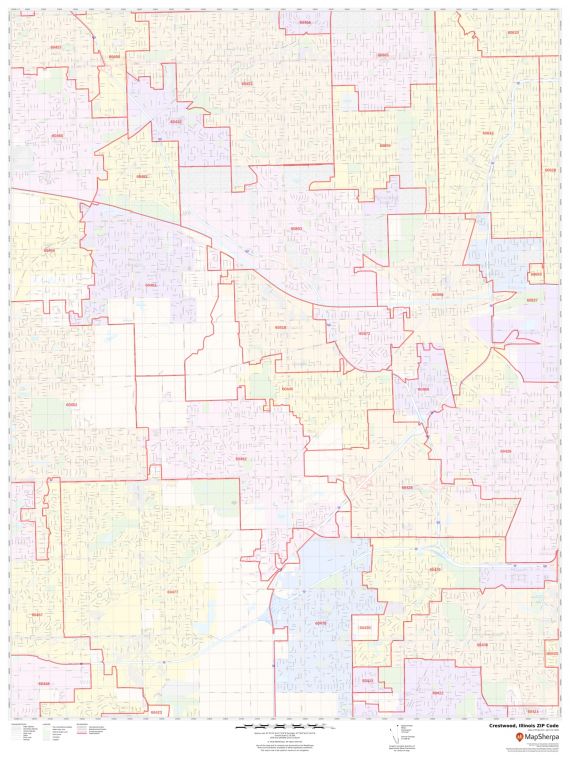 Crestwood ZIP Code Map
