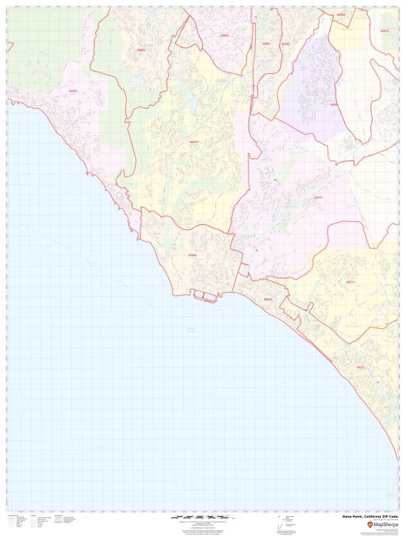 Dana Point ZIP Code Map, California