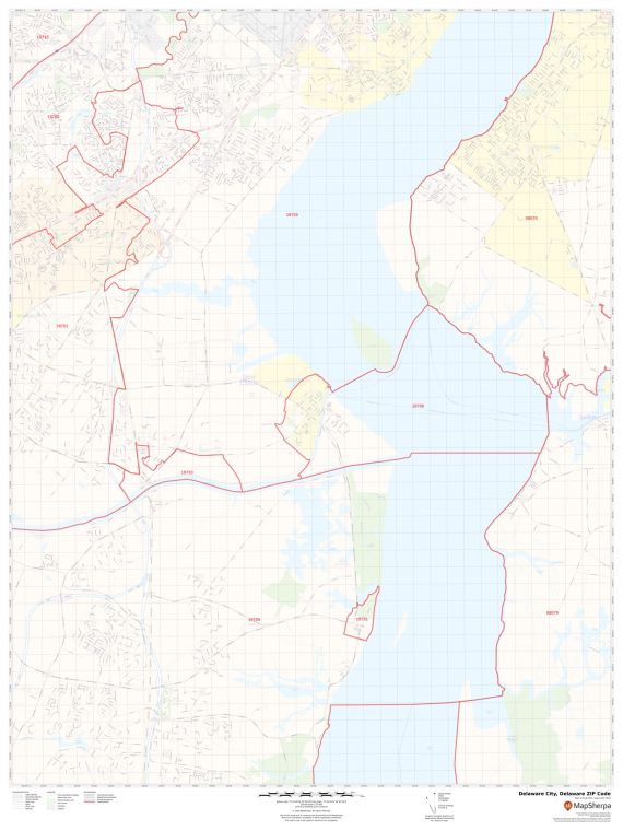 Delaware City ZIP Code Map