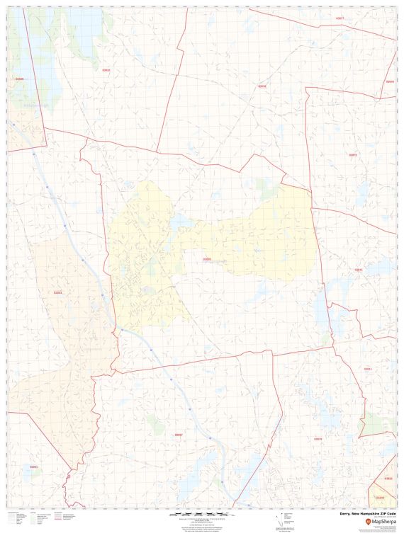 Derry ZIP Code Map, New Hampshire