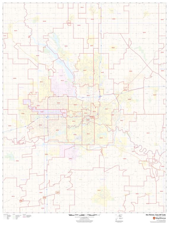 Des Moines ZIP Code Map