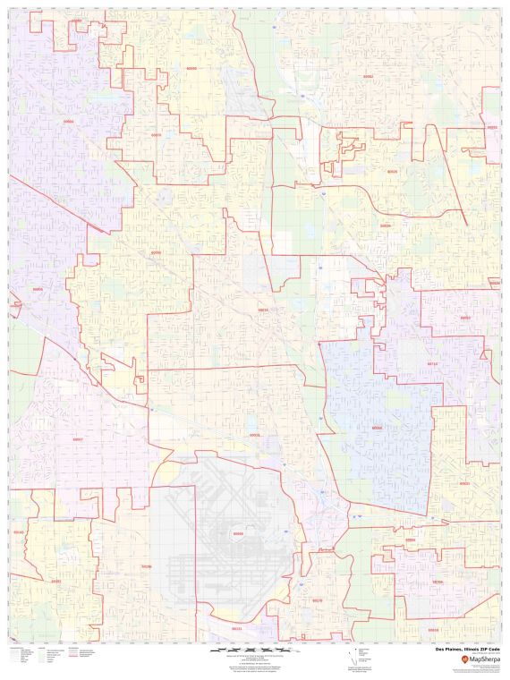 Des Plaines ZIP Code Map