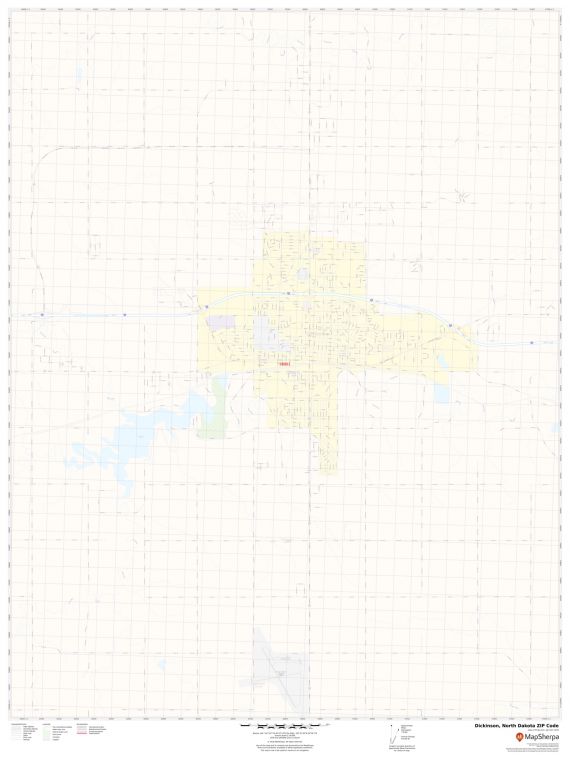Dickinson ZIP Code Map