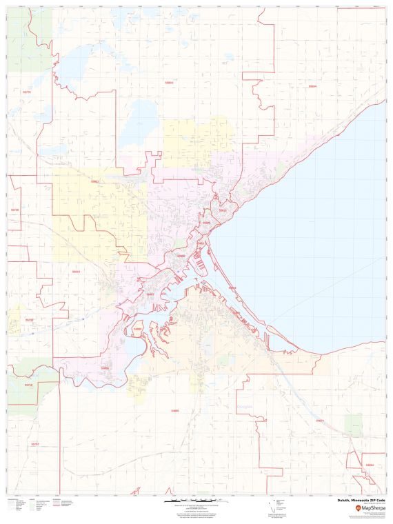 Duluth ZIP Code Map