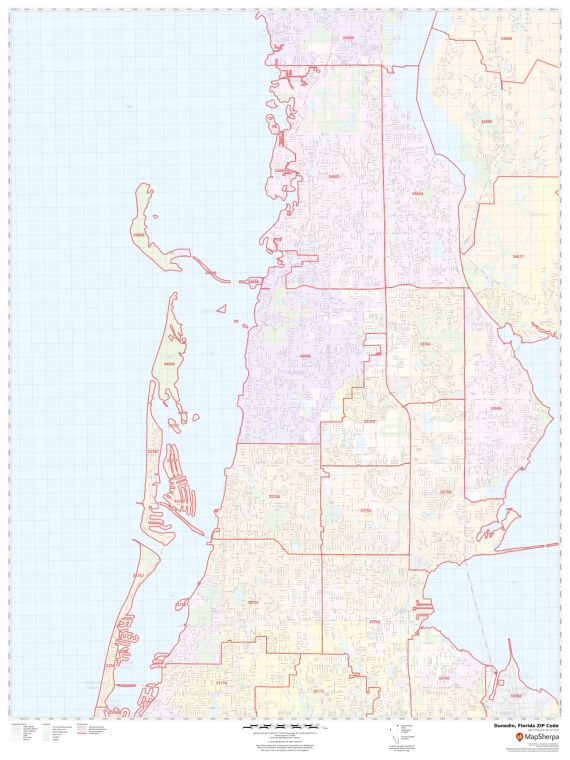 Dunedin ZIP Code Map