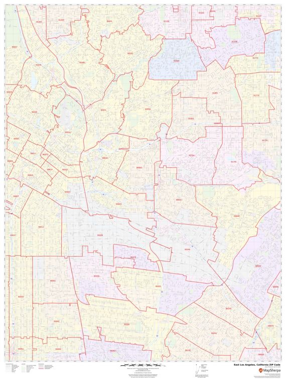 East Los Angeles ZIP Code Map