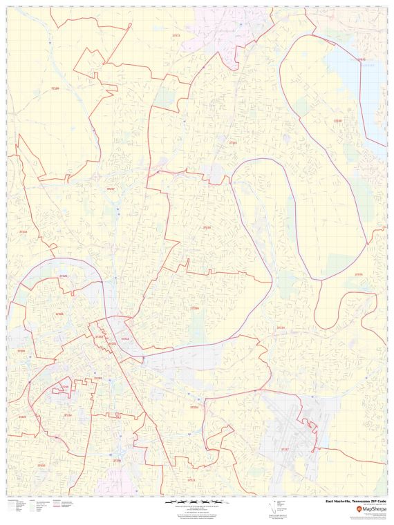 East Nashville ZIP Code Map