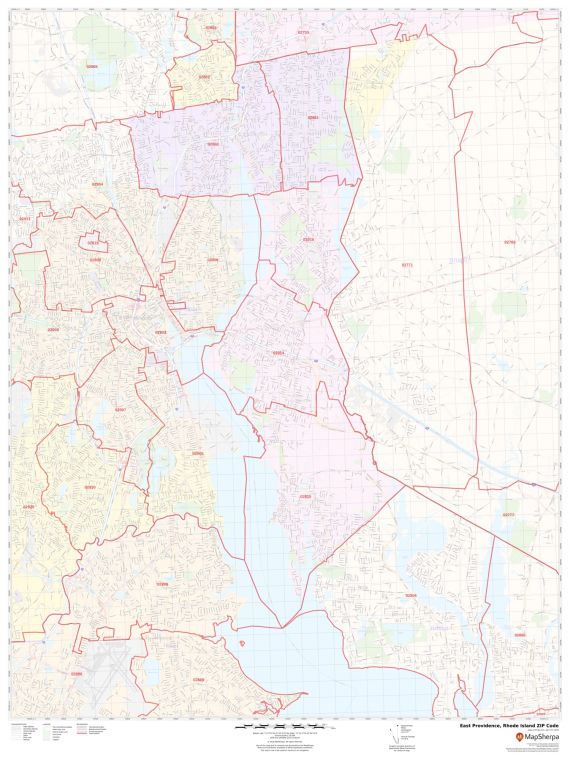 East Providence ZIP Code Map
